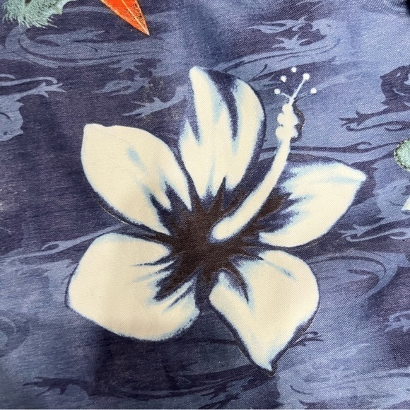 Vintage Gecko Dragon Floral Surf Board Hawaii Shorts All Over Print Men 32” - Picture 6 of 12